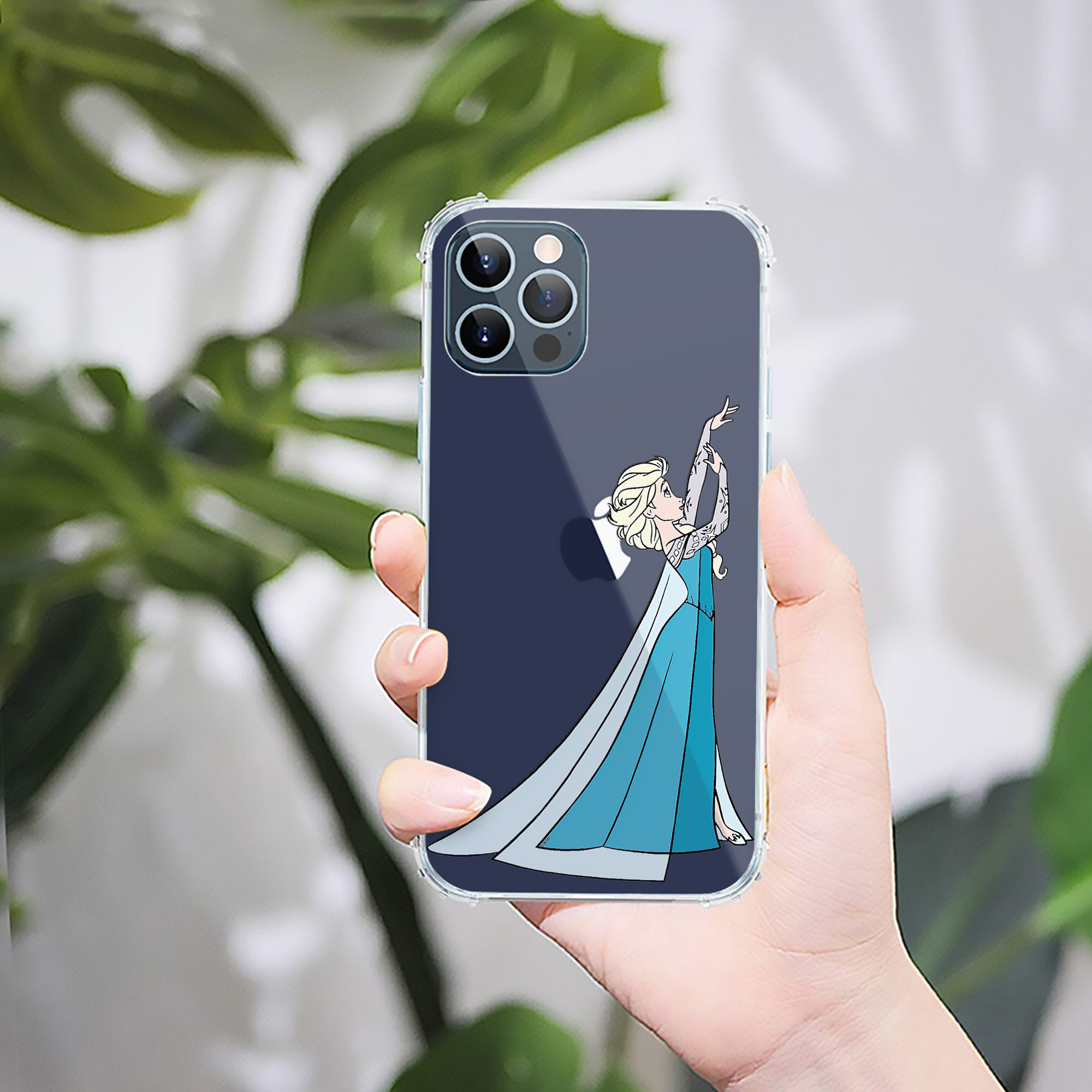 （画像用） アナと雪の女王 アンナ エルサ Frozen Anna Elsa 【iPhone 12シリーズ対応】透明スマホケース（クリアソフトケース）
